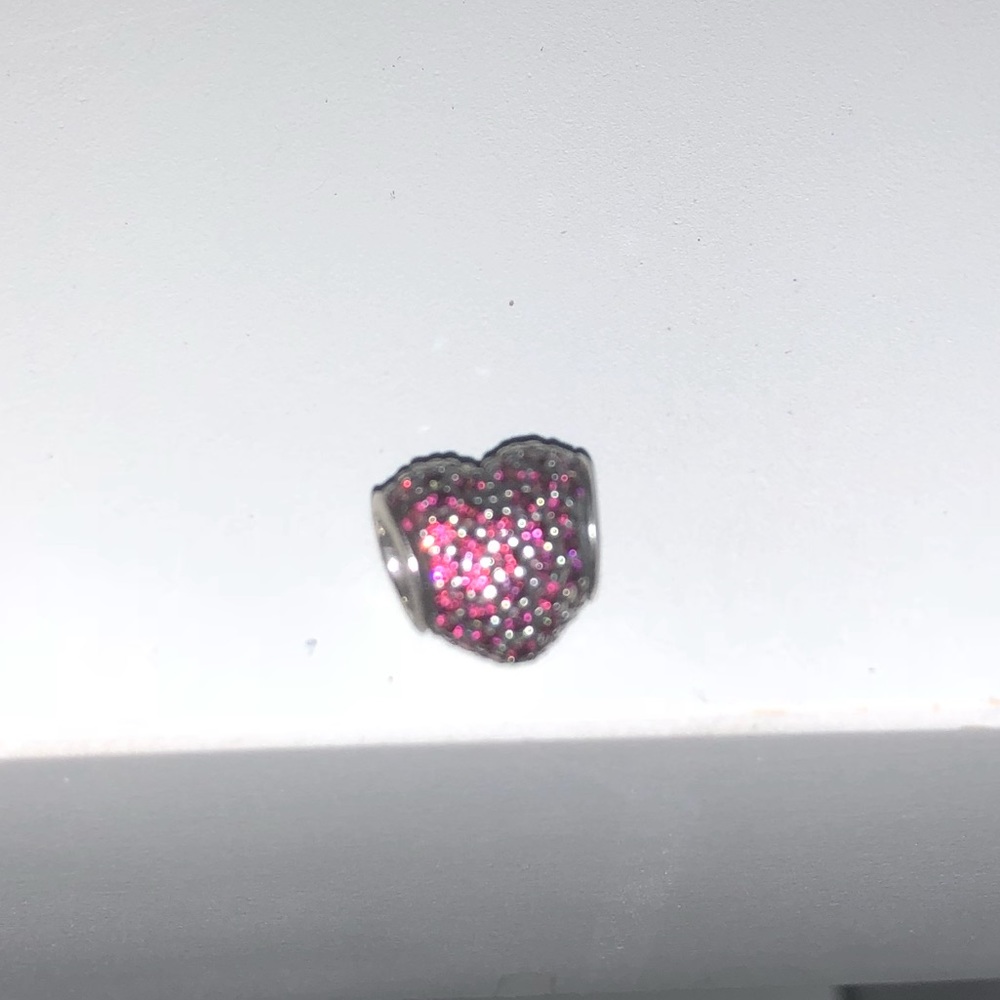 Sparkling Pink Heart Shaped Pandora Charm